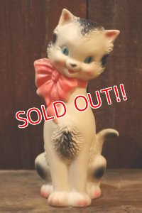 ct-250205-30 THE SUN RUBBER CO. 1950's DRESSY CAT SQUEAKY DOLL