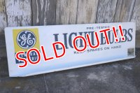 dp-250205-62 GENERAL ELECTRIC / LIGHT BULBS 1960's-1970's W-sided Metal Sign