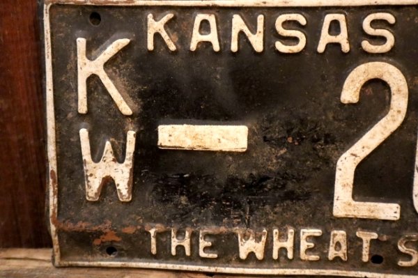 画像4: dp-250205-21 License Plate 1955 KANSAS "KW-260" Set