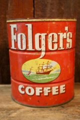 dp-250205-114 Folger's COFFEE / 1950's Tin Can