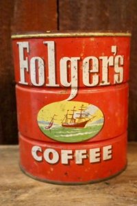 dp-250205-114 Folger's COFFEE / 1950's Tin Can