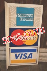 dp-250205-36 AMERICAN EXPRESS・Master Card・VISA 2000's W-sided Metal Sign