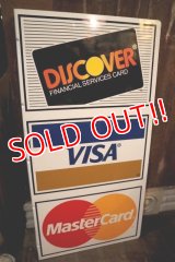 dp-250205-36 DISCOVER・VISA ・Master Card 1990's W-sided Metal Sign