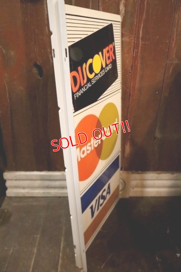 画像7: dp-250205-36 DISCOVER・Master Card・VISA 1990's W-sided Metal Sign