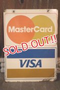 dp-250205-36 VISA Master Card 1980's W-sided Metal Sign