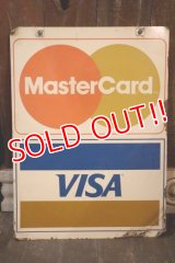 dp-250205-36 VISA Master Card 1980's W-sided Metal Sign