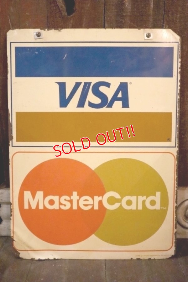 画像6: dp-250205-36 VISA Master Card 1980's W-sided Metal Sign