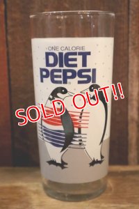 dp-250205-44 DIET PEPSI 1990's PENGUIN GLASS