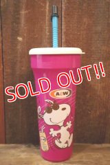 ct-250320-49 Snoopy (Joe Cool) / A&W 1990's Plastic Cup