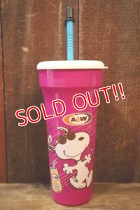 ct-250320-49 Snoopy (Joe Cool) / A&W 1990's Plastic Cup