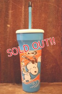 ct-250320-48 Snoopy (Joe Cool) / A&W 1990's Plastic Cup