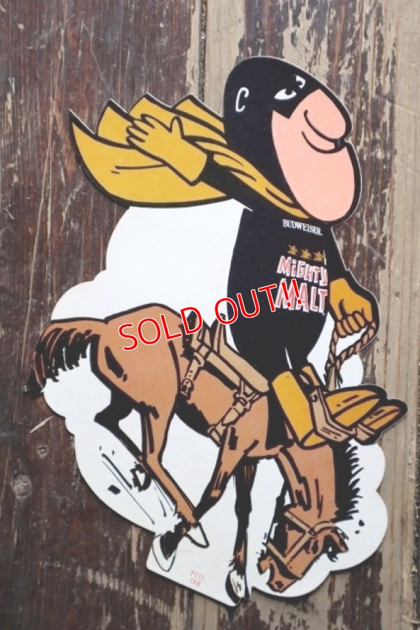 画像1: ct-250320-34 BUD MAN MIGHTY MALT 1970's STICKER (2)