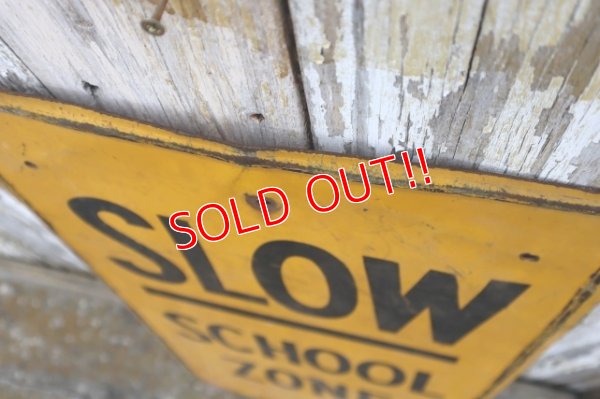 画像8: dp-250319-19 Road Sign "SLOW SCHOOL ZONE"