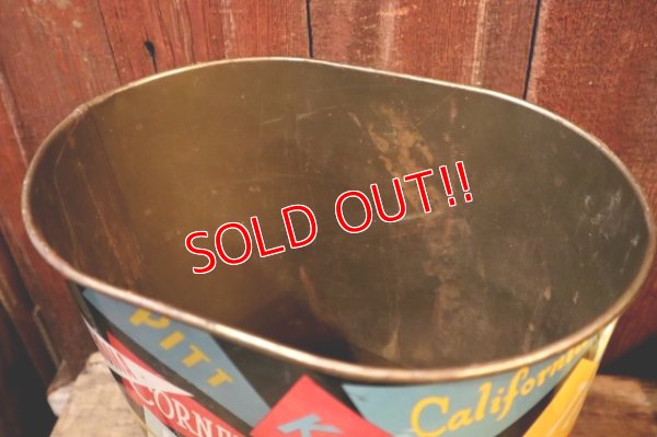 画像9: dp-250319-05 HARVELL 1950's-1960's College Pennant Trash Can