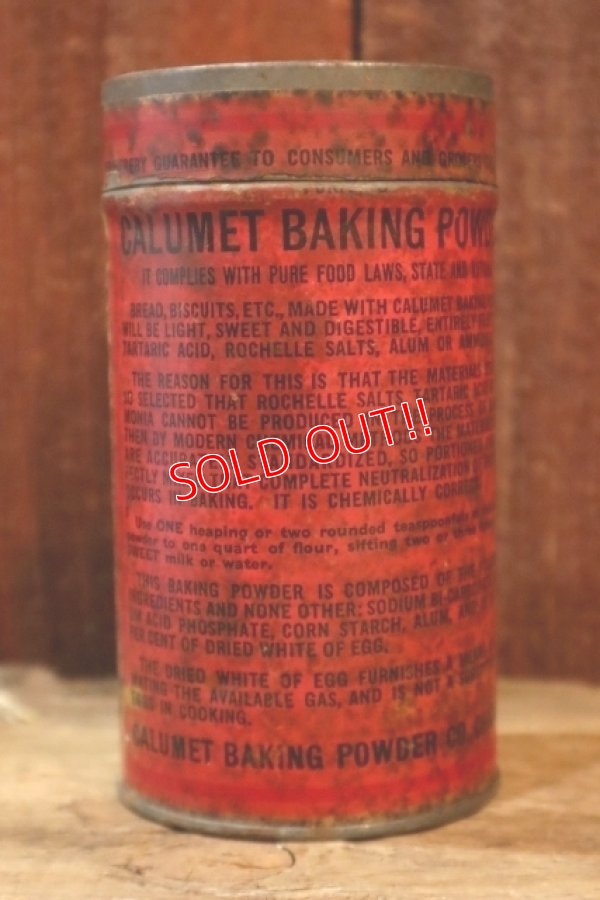 画像4: dp-250319-26 CALUMET / 1920's-1930's BAKING POWDER CAN