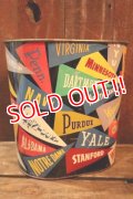 dp-250319-05 HARVELL 1950's-1960's College Pennant Trash Can