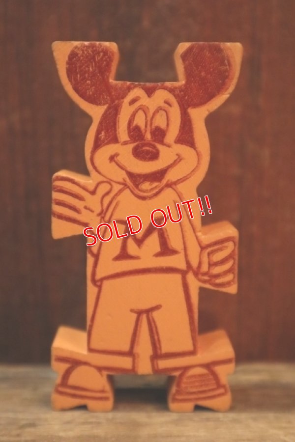 画像1: ct-250319-01 Mickey Mouse 1960's Stormbecker "ACROBATS" Wooden Figure (G)