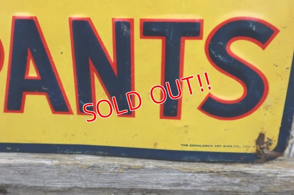 画像6: dp-250319-25 Lee 1940's-1950's SHIRT AND PANTS Advertising Metal Sign