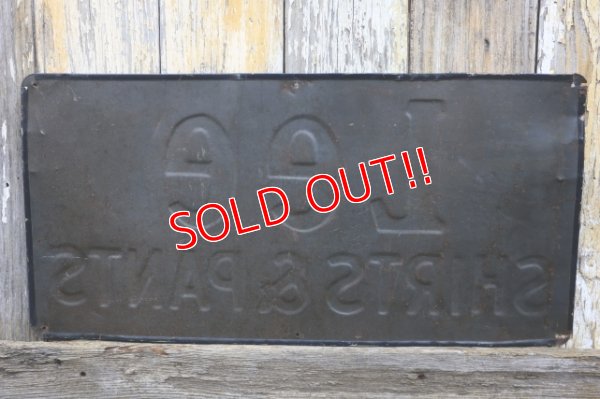 画像10: dp-250319-25 Lee 1940's-1950's SHIRT AND PANTS Advertising Metal Sign