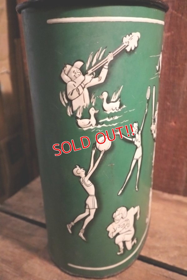 画像5: dp-250404-09 WEIBRO CORP 1970's Sports Themed Metal Trash Can