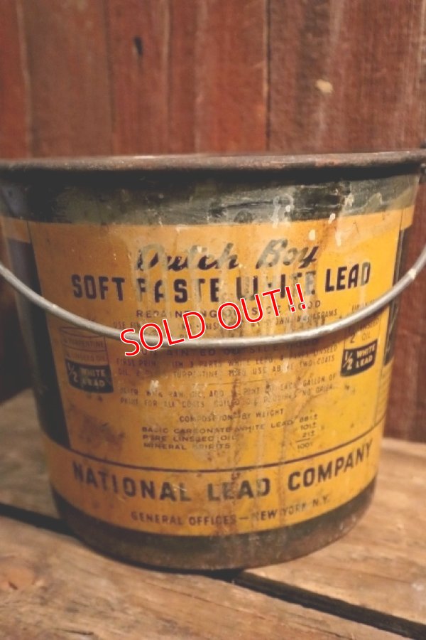 画像5: dp-250404-06 NATIONAL LEAD COMPANY / DUTCH BOY 1950's-1960's SOFT PASTE WHITE LEAD 50 LBS. NET BUCKET