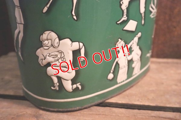 画像4: dp-250404-09 WEIBRO CORP 1970's Sports Themed Metal Trash Can
