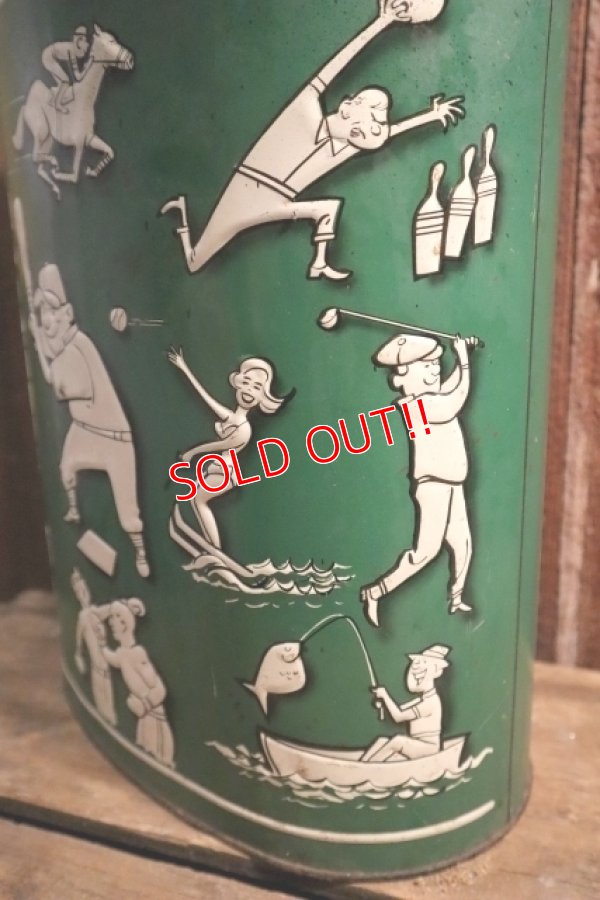 画像3: dp-250404-09 WEIBRO CORP 1970's Sports Themed Metal Trash Can