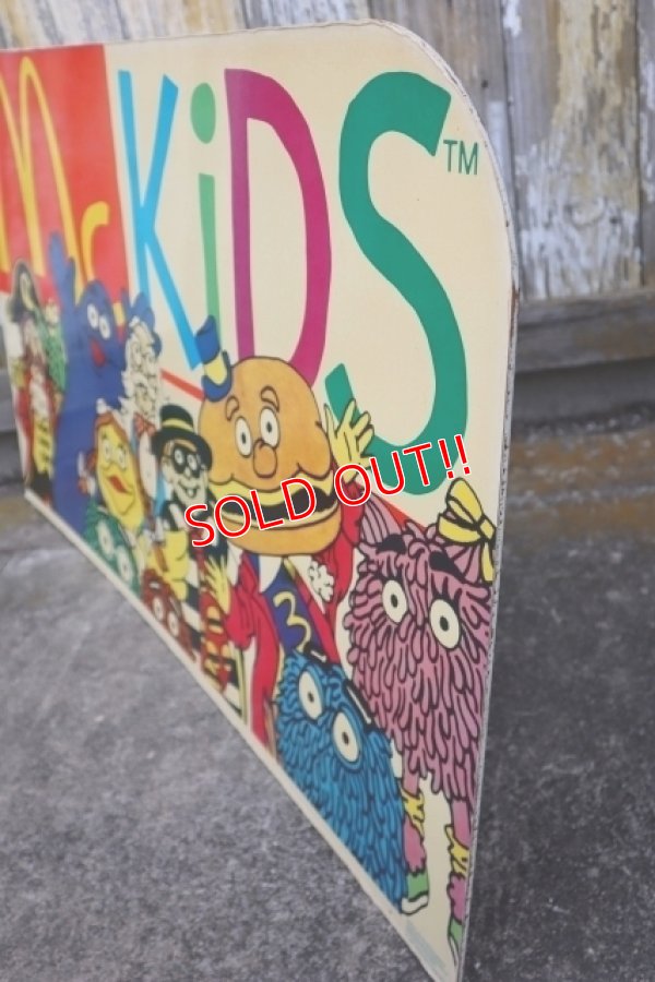 画像12: ct-250411-01 McDonald's Mc KIDS 1987 Characters Sign