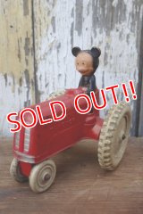 ct-250404-09 Mickey Mouse / SUN RUBBER 1940's Mickey's Tractor