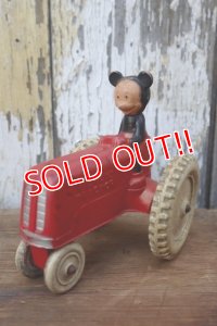 ct-250404-09 Mickey Mouse / SUN RUBBER 1940's Mickey's Tractor