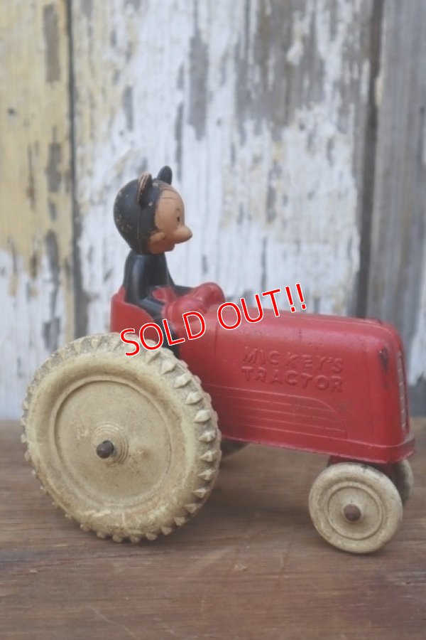 画像3: ct-250404-09 Mickey Mouse / SUN RUBBER 1940's Mickey's Tractor