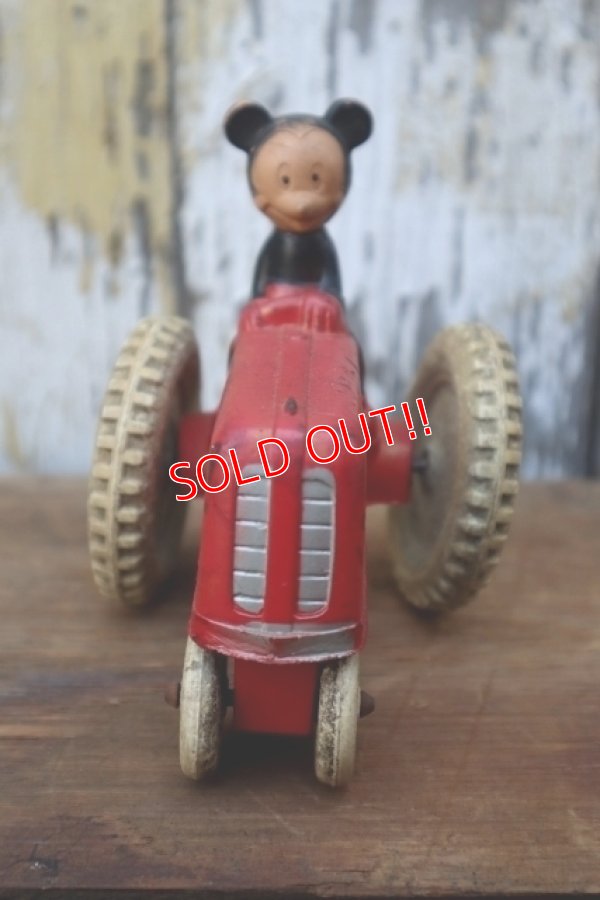 画像4: ct-250404-09 Mickey Mouse / SUN RUBBER 1940's Mickey's Tractor
