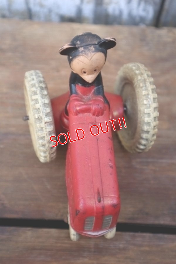 画像6: ct-250404-09 Mickey Mouse / SUN RUBBER 1940's Mickey's Tractor
