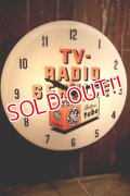 dp-250404-08 GENERAL ELECTRIC 1950's TV - RADIO SERVIVE Lighted Sign Clock