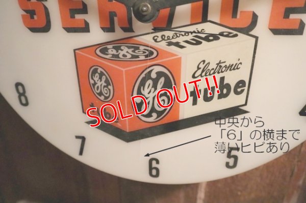 画像7: dp-250404-08 GENERAL ELECTRIC 1950's TV - RADIO SERVIVE Lighted Sign Clock
