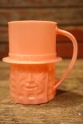ct-240301-16 PLANTERS / MR.PEANUT 1950's Plastic Mug (Pink)