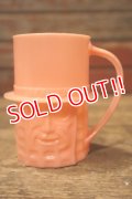 ct-240301-16 PLANTERS / MR.PEANUT 1950's Plastic Mug (Pink)