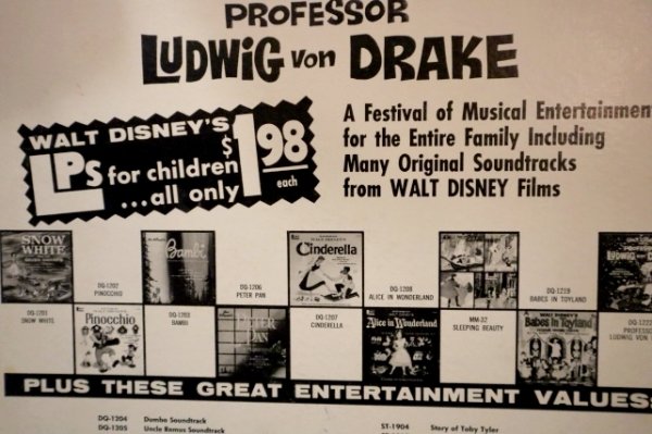 画像5: ct-250405-05 WALT DISNEY'S LUDWIG VON DRAKE 1961 LP Record