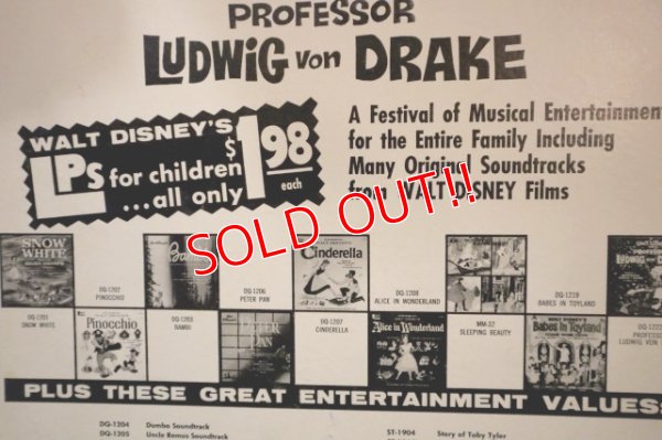 画像5: ct-250405-05 WALT DISNEY'S LUDWIG VON DRAKE 1961 LP Record