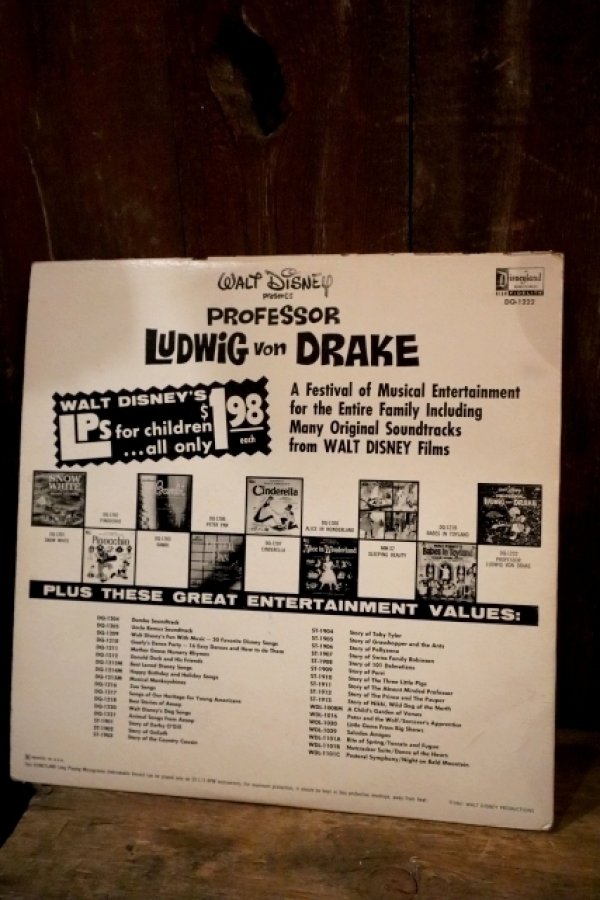 画像4: ct-250405-05 WALT DISNEY'S LUDWIG VON DRAKE 1961 LP Record
