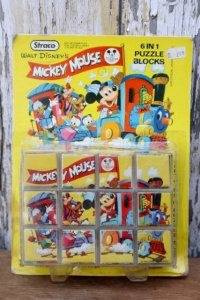 ct-250404-38 Walt Dinsey's MICKEY MOUSE / Straco 1970's 6 IN 1 PUZZLE BLOCKS