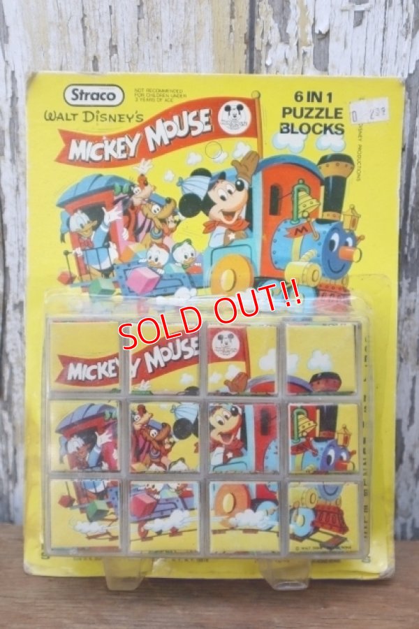 画像1: ct-250404-38 Walt Dinsey's MICKEY MOUSE / Straco 1970's 6 IN 1 PUZZLE BLOCKS