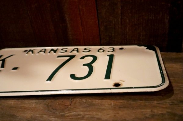 画像5: dp-dp-250205-21 License Plate 1963 KANSAS "KW-731"