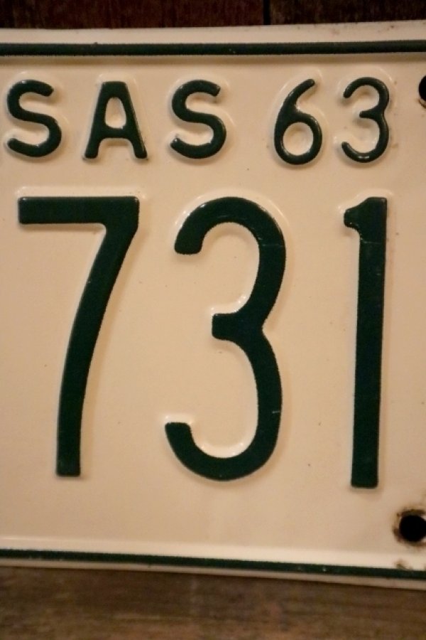 画像3: dp-dp-250205-21 License Plate 1963 KANSAS "KW-731"