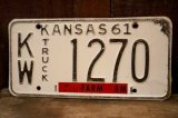dp-dp-250205-21 License Plate 1961 KANSAS "KW-1270"