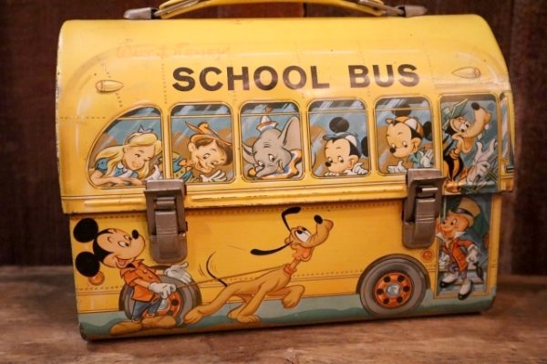 画像2: ct-250404-36 Walt Disney's / Aladdin 1960's School Bus Lunch Box