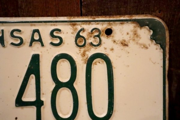 画像3: dp-dp-250205-21 License Plate 1963 KANSAS "KW-480"