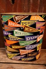 dp-250404-02 Decoware 1950's-1960's COLLEGE PENNANTS TIN BOX