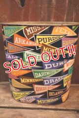 dp-250404-02 Decoware 1950's-1960's COLLEGE PENNANTS TIN BOX