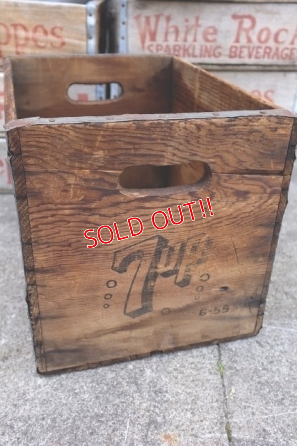 画像5: dp-250401-09 SEVEN UP 7 Up  / 1950's Wood Box